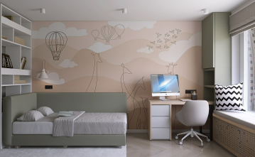 Дизайн интерьера детской для разнополых детей в скандинавском стиле Дизайн интерьера детской для разнополых детей в скандинавском стиле