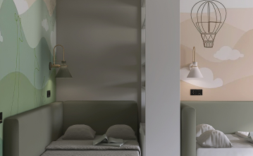 Дизайн интерьера детской для разнополых детей в скандинавском стиле Дизайн интерьера детской для разнополых детей в скандинавском стиле