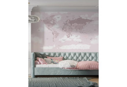 Подбираем однотонные обои - компаньоны к картам мира Citydecor