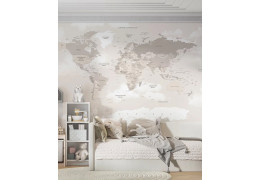 Подбираем однотонные обои - компаньоны к картам мира Citydecor