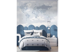 Подбираем однотонные обои - компаньоны к картам мира Citydecor
