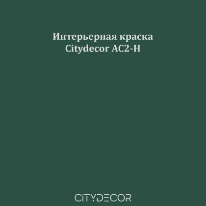 Краска Citydecor сатиновая для стен и потолков, оттенок AC2-H (тёмный хвойный)