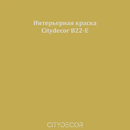 Краска Citydecor сатиновая для стен и потолков, оттенок B22-E (болотный)