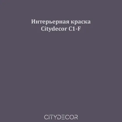 Краска Citydecor сатиновая для стен и потолков, оттенок C1-F (графитово-фиолетовый)