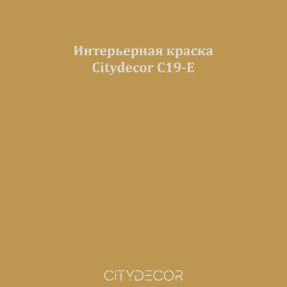 Краска Citydecor сатиновая для стен и потолков, оттенок C19-E (болотно-горчичный)