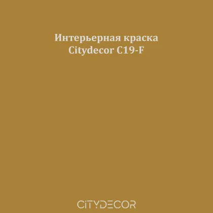 Краска Citydecor сатиновая для стен и потолков, оттенок C19-F (тёмный хаки)