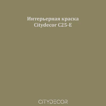 Краска Citydecor сатиновая для стен и потолков, оттенок C25-E (болотно-серый)
