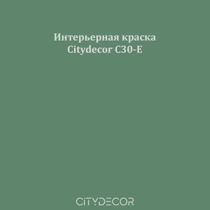 Краска Citydecor сатиновая для стен и потолков, оттенок C30-E (бутылочно-зелёный)