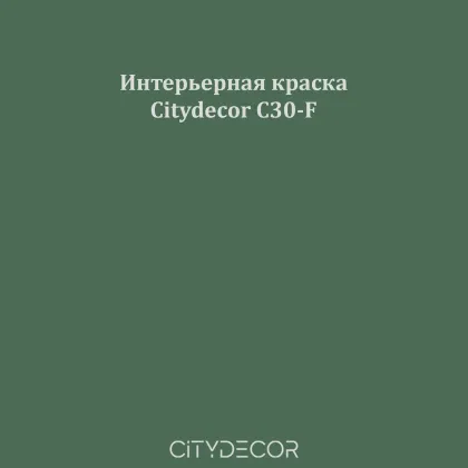 Краска Citydecor сатиновая для стен и потолков, оттенок C30-F (тёмно-бутылочный)