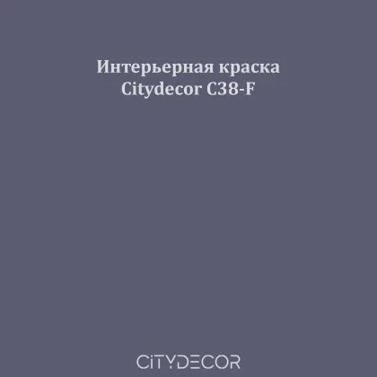 Краска Citydecor сатиновая для стен и потолков, оттенок C38-F (угольно-серый)