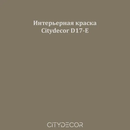 Краска Citydecor сатиновая для стен и потолков, оттенок D17-E (хаки-тауповый)