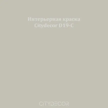 Краска Citydecor сатиновая для стен и потолков, оттенок D19-C (цементно-серый)