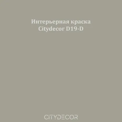 Краска Citydecor сатиновая для стен и потолков, оттенок D19-D (каменно-серый)