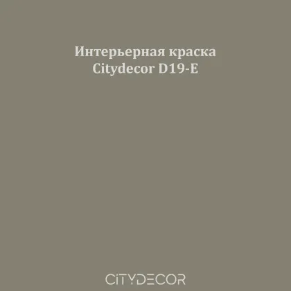 Краска Citydecor сатиновая для стен и потолков, оттенок D19-E (оливково-серый)