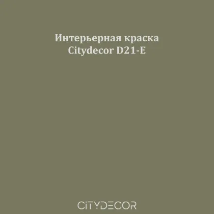 Краска Citydecor сатиновая для стен и потолков, оттенок D21-E (болотно-серый)