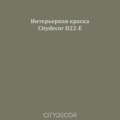 Краска Citydecor сатиновая для стен и потолков, оттенок D22-E (болотно-серый)