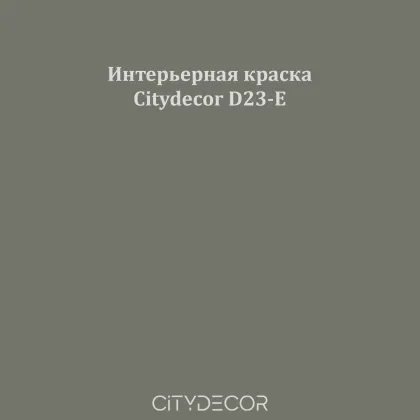 Краска Citydecor сатиновая для стен и потолков, оттенок D23-E (каменно-серый)