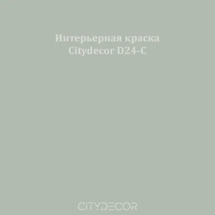 Краска Citydecor сатиновая для стен и потолков, оттенок D24-C (серо-зелёный)