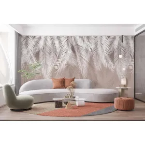 Фотообои на заказ по индивидуальному размеру Citydecor Пальмовые листья (пудровый) 13