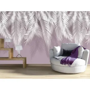 Фотообои на заказ по индивидуальному размеру Citydecor Пальмовые листья (пурпурный) 17