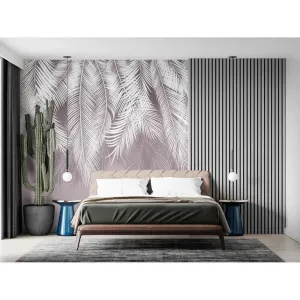 Фотообои на заказ по индивидуальному размеру Citydecor Пальмовые листья (пурпурный) 18
