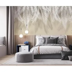 Фотообои на заказ по индивидуальному размеру Citydecor Пальмовые листья (бежевый) 1
