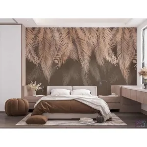 Фотообои на заказ по индивидуальному размеру Citydecor Пальмовые листья с оттенком (бежевый) 20