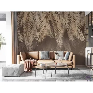 Фотообои на заказ по индивидуальному размеру Citydecor Пальмовые листья с оттенком (бежевый) 21