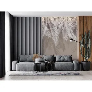 Фотообои на заказ по индивидуальному размеру Citydecor Пальмовые листья (бежевый) 2