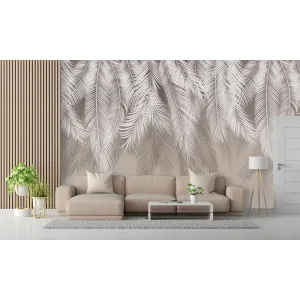Фотообои на заказ по индивидуальному размеру Citydecor Пальмовые листья (бежевый) 3