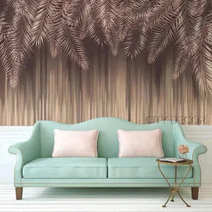 Фотообои на заказ по индивидуальному размеру Citydecor Пальмовые листья (коричневый) 49