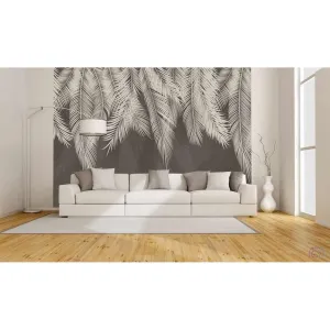 Фотообои на заказ по индивидуальному размеру Citydecor Пальмовые листья (темно-коричневый) 58