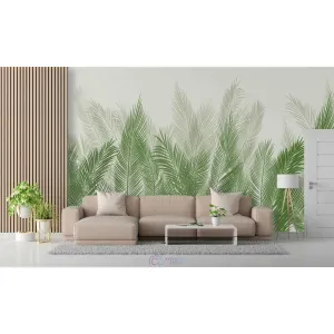 Фотообои на заказ по индивидуальному размеру Citydecor Пальмовые листья (зеленый) 60
