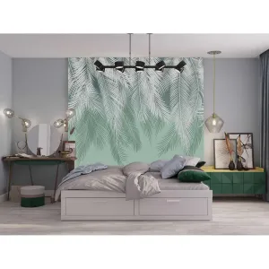 Фотообои на заказ по индивидуальному размеру Citydecor Пальмовые листья (бирюзовый) 6