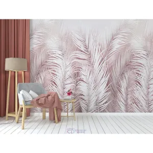 Фотообои на заказ по индивидуальному размеру Citydecor Пальмовые листья AIR (розовый2) 73
