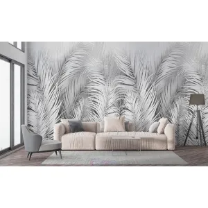 Фотообои на заказ по индивидуальному размеру Citydecor Пальмовые листья AIR (серый) 74