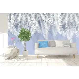Фотообои на заказ по индивидуальному размеру Citydecor Пальмовые листья (голубой) 8