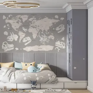 Фотообои на заказ по индивидуальному размеру Citydecor Dino (карта мира) 11