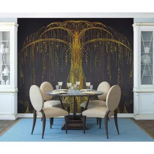 Фотообои на заказ по индивидуальному размеру Citydecor Золотое дерево