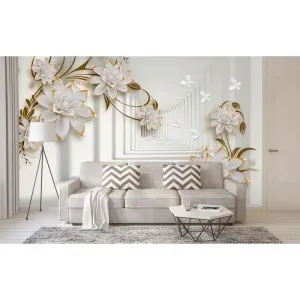 Фотообои на заказ по индивидуальному размеру Citydecor Цветочная абстракция 8 3D