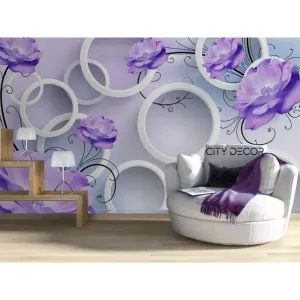 Фотообои на заказ по индивидуальному размеру Citydecor Цветочная абстракция 6 3D