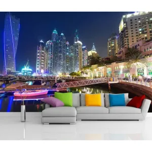 Фотообои на заказ по индивидуальному размеру Citydecor Неон