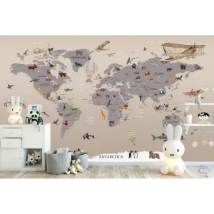 Фотообои на заказ по индивидуальному размеру Citydecor Детская (карта мира) 116