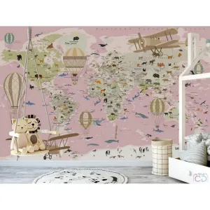 Фотообои на заказ по индивидуальному размеру Citydecor Детская (карта мира) 148