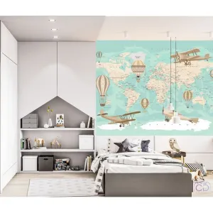 Фотообои на заказ по индивидуальному размеру Citydecor Детская (карта мира) 151