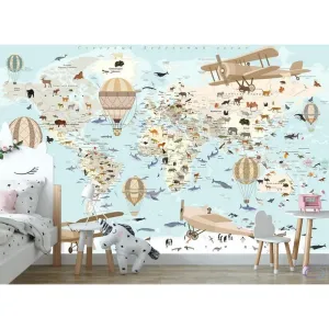 Фотообои на заказ по индивидуальному размеру Citydecor Детская (карта мира) 154