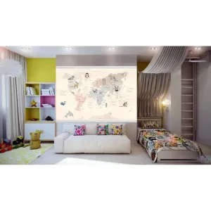 Фотообои на заказ по индивидуальному размеру Citydecor Детская (карта мира) 174