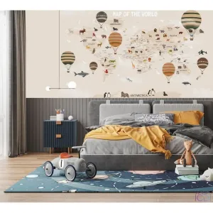 Фотообои на заказ по индивидуальному размеру Citydecor Детская (карта мира) 289