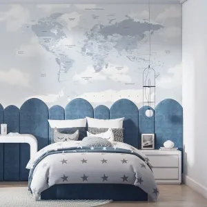 Фотообои на заказ по индивидуальному размеру Citydecor Детская (карта мира) 485