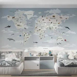 Фотообои на заказ по индивидуальному размеру Citydecor Детская (карта мира) 494